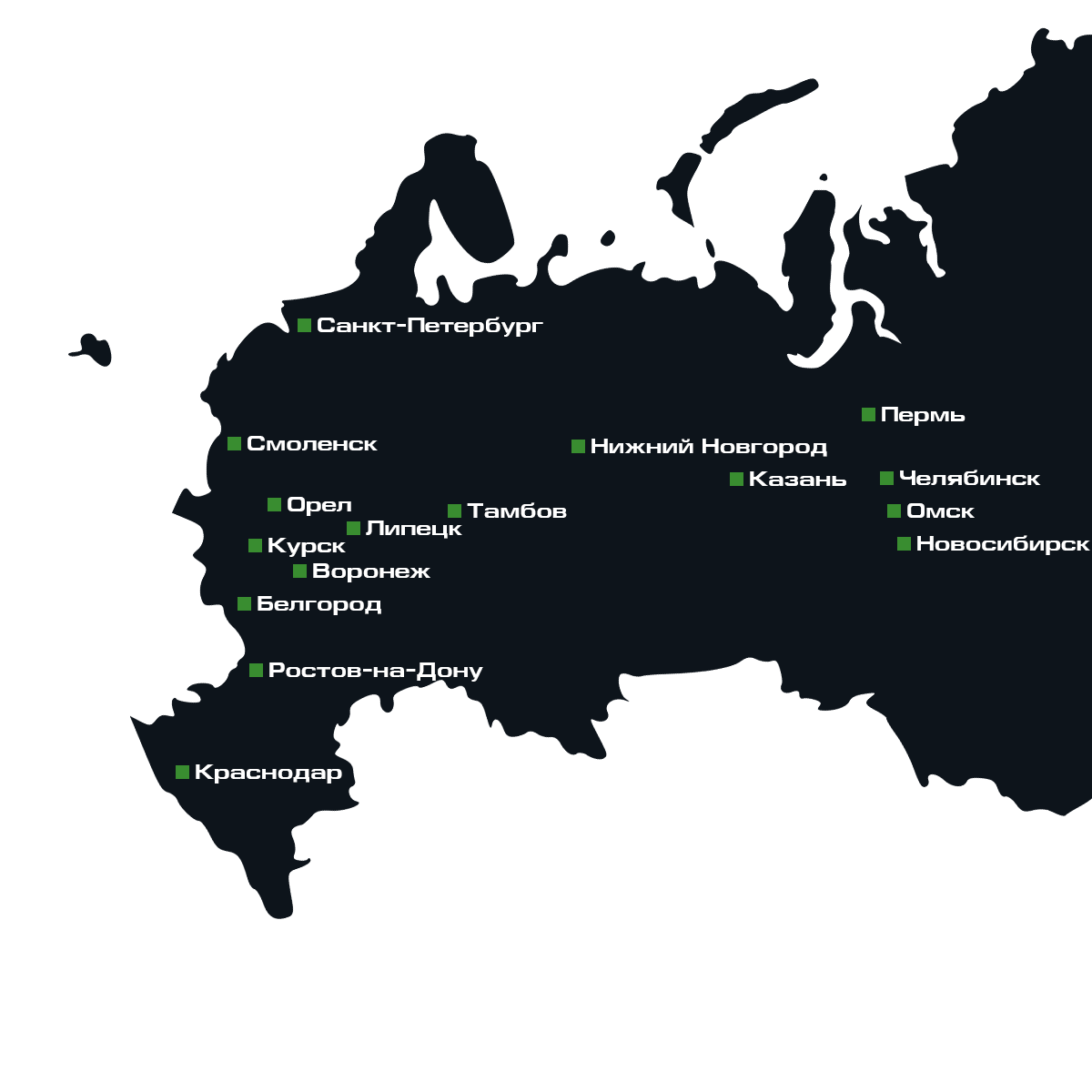 Карта представительств РТ-инструмент